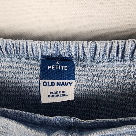 NWT Old Navy Chambray Puff Sleeve Peplum Top SP - Picture 4 of 5